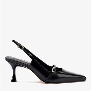 Larroude Ines Pump In Black Leather (Brand New, Original Packaging, Never Worn)